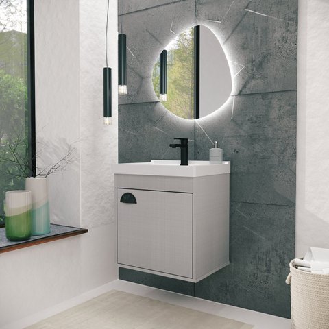 Gabinete Suspenso para Banheiro com Cuba 40cm em MDF Cremona 