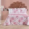 Kit Colcha Cobre Leito Haven Queen 3 Peças Micropercal 200 Fios Dupla Face - Le Rose Floral - 2