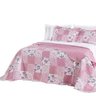 Kit Colcha Cobre Leito Haven Queen 3 Peças Micropercal 200 Fios Dupla Face - Le Rose Floral - 1
