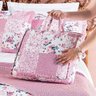 Kit Colcha Cobre Leito Haven Queen 3 Peças Micropercal 200 Fios Dupla Face - Le Rose Floral - 3