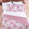 Kit Colcha Cobre Leito Haven Queen 3 Peças Micropercal 200 Fios Dupla Face - Le Rose Floral - 5