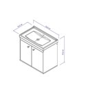 Ver imagem 5 de Gabinete Suspenso para Banheiro com Cuba 50cm Bergamo 