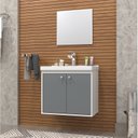 Ver imagem 2 de Gabinete Suspenso para Banheiro com Cuba 50cm Bergamo 