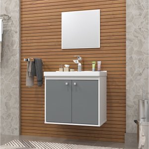 Gabinete Suspenso para Banheiro com Cuba 50cm Bergamo 