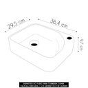Ver imagem 4 de Cuba Pia para Banheiro Retangular 36cm Jasmin C08 Verde - Mpozenato