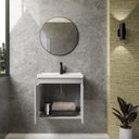 Ver imagem 3 de Gabinete Suspenso para Banheiro com Cuba 50cm em MDF Siena 