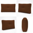 Ver imagem 2 de Almofada Decorativa Aviv Terracota Cheia com Zíper 35x56 Linho para Sofá Poltrona Fibra Siliconada
