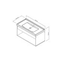 Ver imagem 4 de Gabinete Suspenso para Banheiro com Cuba 60cm em MDF Zoff Branco/Berlin
