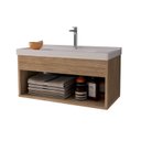 Ver imagem 3 de Gabinete Suspenso para Banheiro com Cuba 60cm em MDF Zoff Branco/Berlin