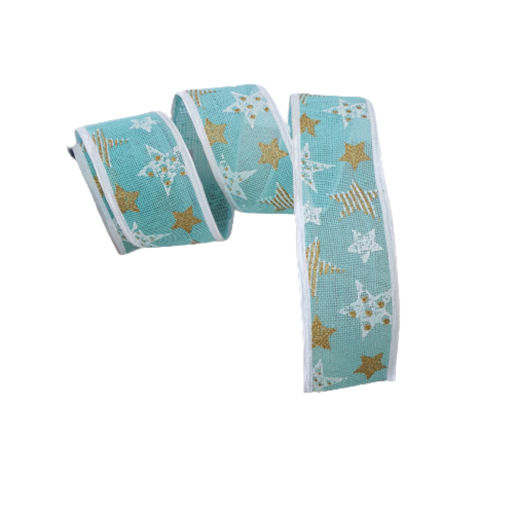 FITA ARAMADA AZUL COM ESTRELAS Comp 9.14m - 1