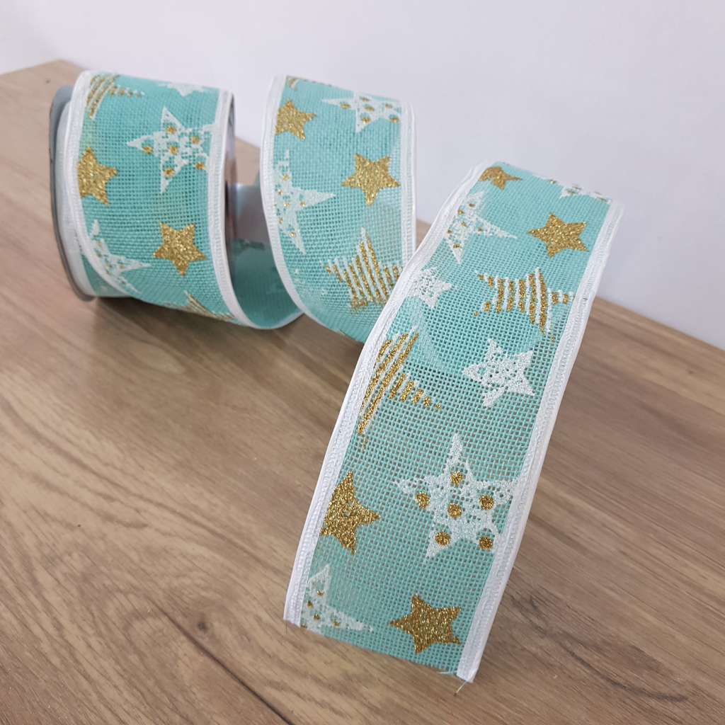 FITA ARAMADA AZUL COM ESTRELAS Comp 9.14m - 4