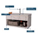 Ver imagem 5 de Gabinete Suspenso para Banheiro com Cuba 60cm em MDF Zoff Branco/Gianduia