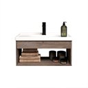 Ver imagem 4 de Gabinete Suspenso para Banheiro com Cuba 60cm em MDF Livorno 