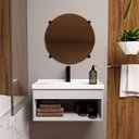 Ver imagem 3 de Gabinete Suspenso para Banheiro com Cuba 60cm em Mdf Livorno