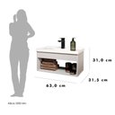 Ver imagem 6 de Gabinete Suspenso para Banheiro com Cuba 60cm em Mdf Livorno