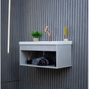 Ver imagem 7 de Gabinete Suspenso para Banheiro com Cuba 60cm em Mdf Livorno