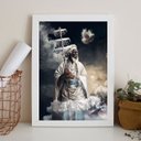 Ver imagem 1 de Quadro Fotografia Pai Oxalá 24x18cm:madeira Branca