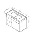 Ver imagem 5 de Gabinete Suspenso para Banheiro com Cuba 60cm em MDF Calabria Riverzza