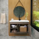 Ver imagem 3 de Gabinete Suspenso para Banheiro com Cuba 60cm em Mdf Monza