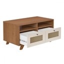 Ver imagem 3 de Mesa de Centro Decor 2 Gavetas Cinamomo/off White - Artely Móveis