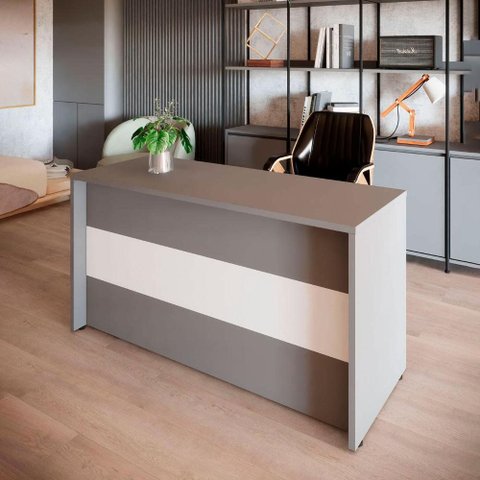 Balcão de Atendimento 135 cm Reto Baixo Recepção F5 Office