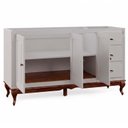 Ver imagem 2 de Balcão para Pia 3 Portas 3 Gavetas Hanover Pés Luis Xv 160 cm - Branco - Imbuia Glazer