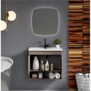 Ver imagem 3 de Gabinete Suspenso Para Banheiro Com Cuba 60Cm Em Mdf Crotone