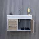 Ver imagem 6 de Gabinete Suspenso para Banheiro com Cuba 60cm em MDF Potenza Branco/Berlin