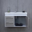 Ver imagem 7 de Gabinete Suspenso para Banheiro com Cuba 60cm em MDF Potenza