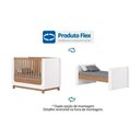 Ver imagem 2 de Quarto Infantil Completo Aconchego 2 Peças (1 Berço + 1 Cômoda) Qi83 Branco/jequitiba - Henn