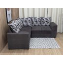 Ver imagem 2 de Sofá Canto Marrom Escuro com Floral 503/33 Belo