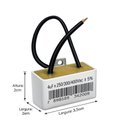 Ver imagem 2 de Capacitor 2 Fios Quadrado 4uf X 250/300/400v C/ Chapa Trio