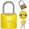 Cadeado Pequeno 20mm Haste Curta Latão Maciço Amarelo com Chave | Papaiz - 1