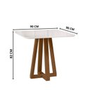 Ver imagem 3 de Conjunto Sala de Jantar 4 Cadeiras Livia Off White/Âmbar