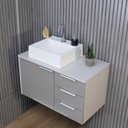Ver imagem 7 de Gabinete Para Banheiro Com Cuba 80Cm Em Mdf Firenze