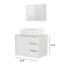 Ver imagem 5 de Gabinete Para Banheiro Com Cuba 80Cm Em Mdf Firenze