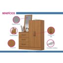 Ver imagem 2 de Cômoda Briz B700 c/2 Portas e 3 Gavetas Cinamomo Henn