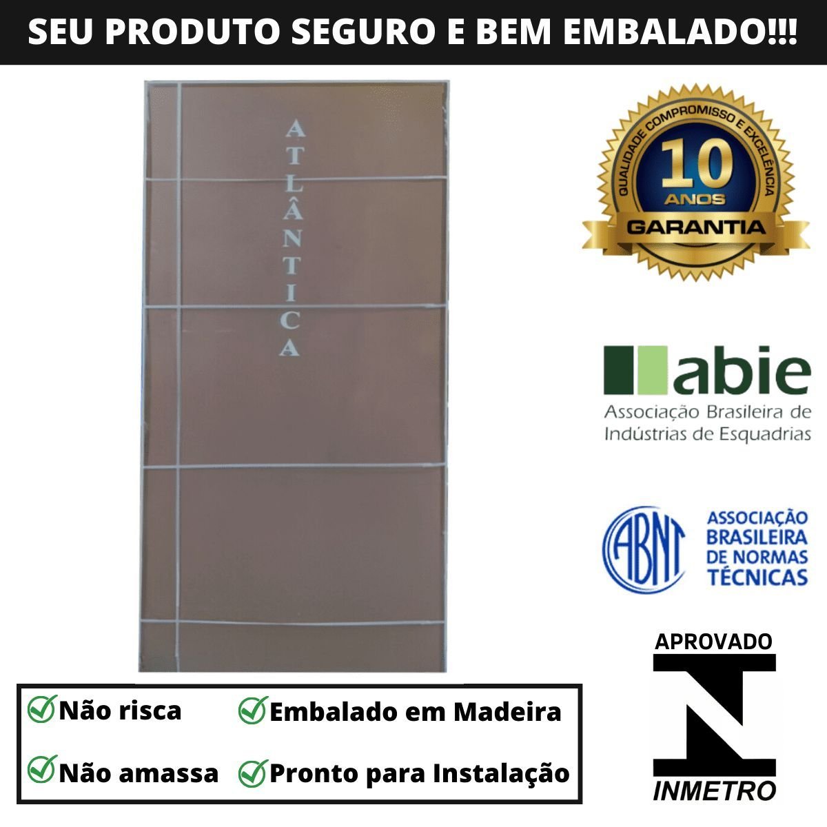 Porta Lambri De Giro Esquerda Alumínio Preto | Linha Premium | Atlântica:A=2,14m x L=0,96m - 6