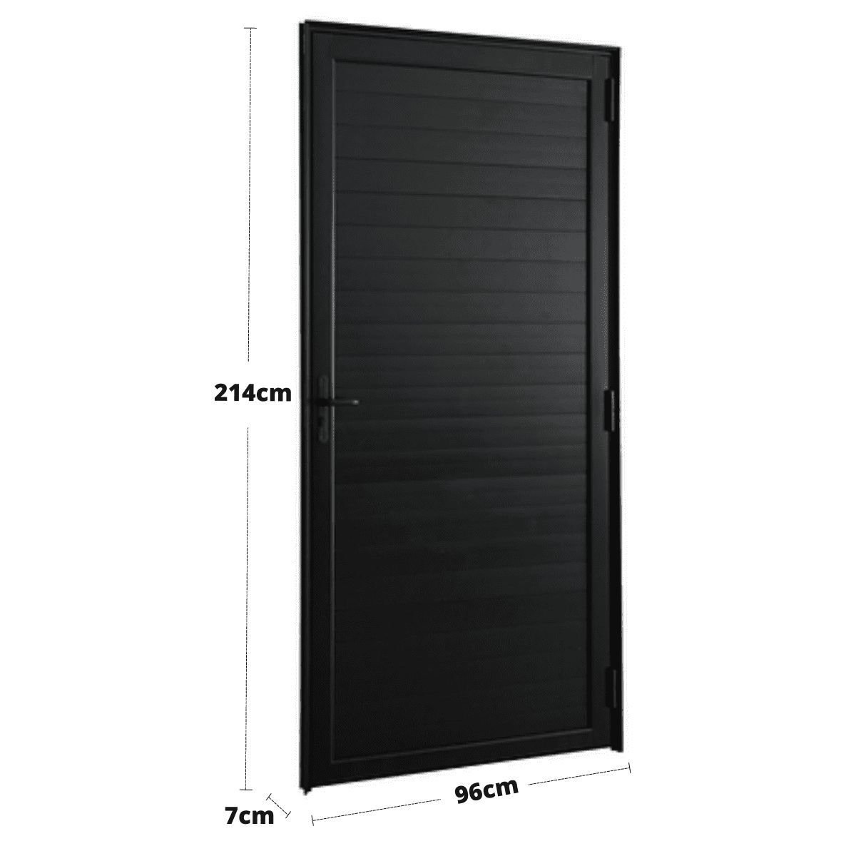 Porta Lambri De Giro Esquerda Alumínio Preto | Linha Premium | Atlântica:A=2,14m x L=0,96m - 2