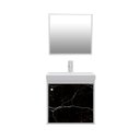 Ver imagem 4 de Gabinete Suspenso para Banheiro com Cuba 40cm em MDF Veneto Branco/Preto
