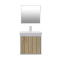 Ver imagem 4 de Gabinete Suspenso para Banheiro com Cuba 40cm em MDF Veneto Branco/Berlin
