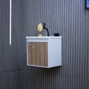 Ver imagem 7 de Gabinete Suspenso para Banheiro com Cuba 40cm em MDF Veneto 