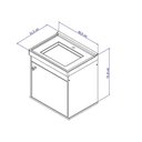 Ver imagem 5 de Gabinete Suspenso para Banheiro com Cuba 40cm em MDF Veneto Branco/Berlin