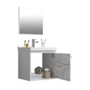 Ver imagem 3 de Gabinete Suspenso para Banheiro com Cuba 40cm em MDF Veneto Branco