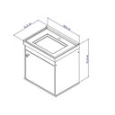 Ver imagem 5 de Gabinete Suspenso para Banheiro com Cuba 40cm em MDF Veneto Branco/Gianduia