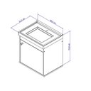Ver imagem 5 de Gabinete Suspenso para Banheiro com Cuba 40cm em Mdf Veneto