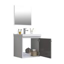 Ver imagem 3 de Gabinete Suspenso para Banheiro com Cuba 40cm em MDF Veneto Branco/Gianduia