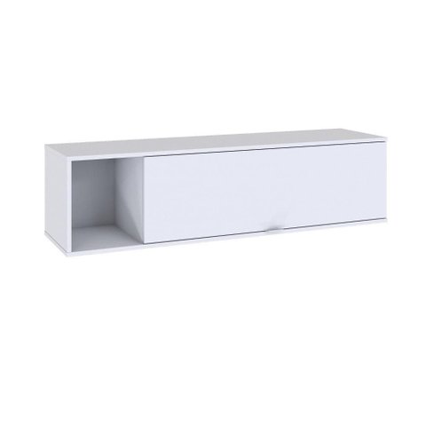 Armário Aéreo com Nicho e Porta Basculante 35x135x35cm Wlnp135 Branco Tx