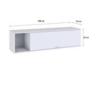 Ver imagem 4 de Armário Aéreo com Nicho e Porta Basculante 35x135x35cm Wlnp135 Branco Tx