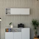 Ver imagem 2 de Armário Aéreo com Nicho e Porta Basculante 35x135x35cm Wlnp135 Branco Tx